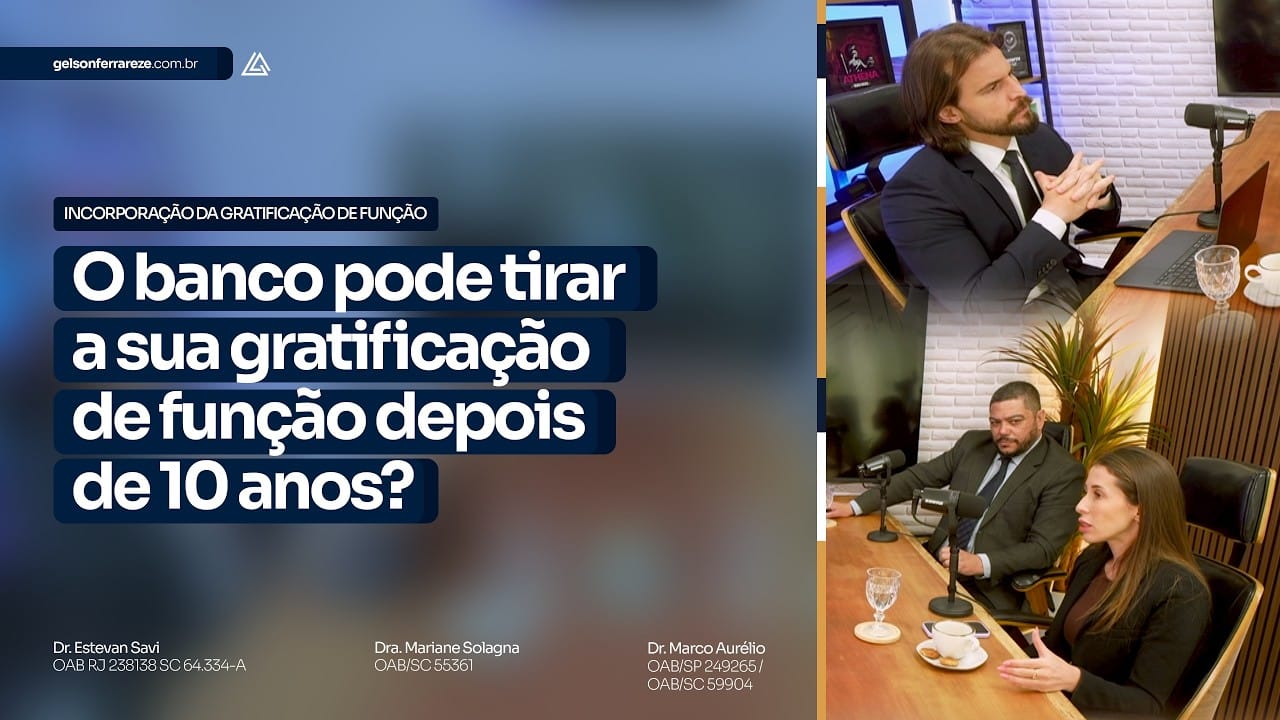 O banco pode tirar a sua gratificação de função depois de 10 anos?