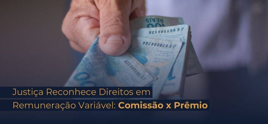 Trabalhador recebendo remuneração variável, com destaque para justiça e direitos trabalhistas.